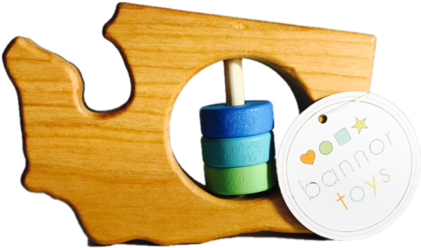 Washington State "tacoma" Rattle - Channing Baby & Co. Clipart (600x600), Png Download