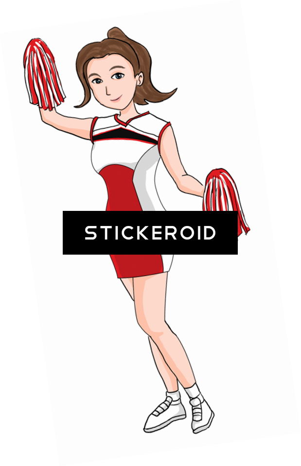 Cheerleader Clipart (619x959), Png Download