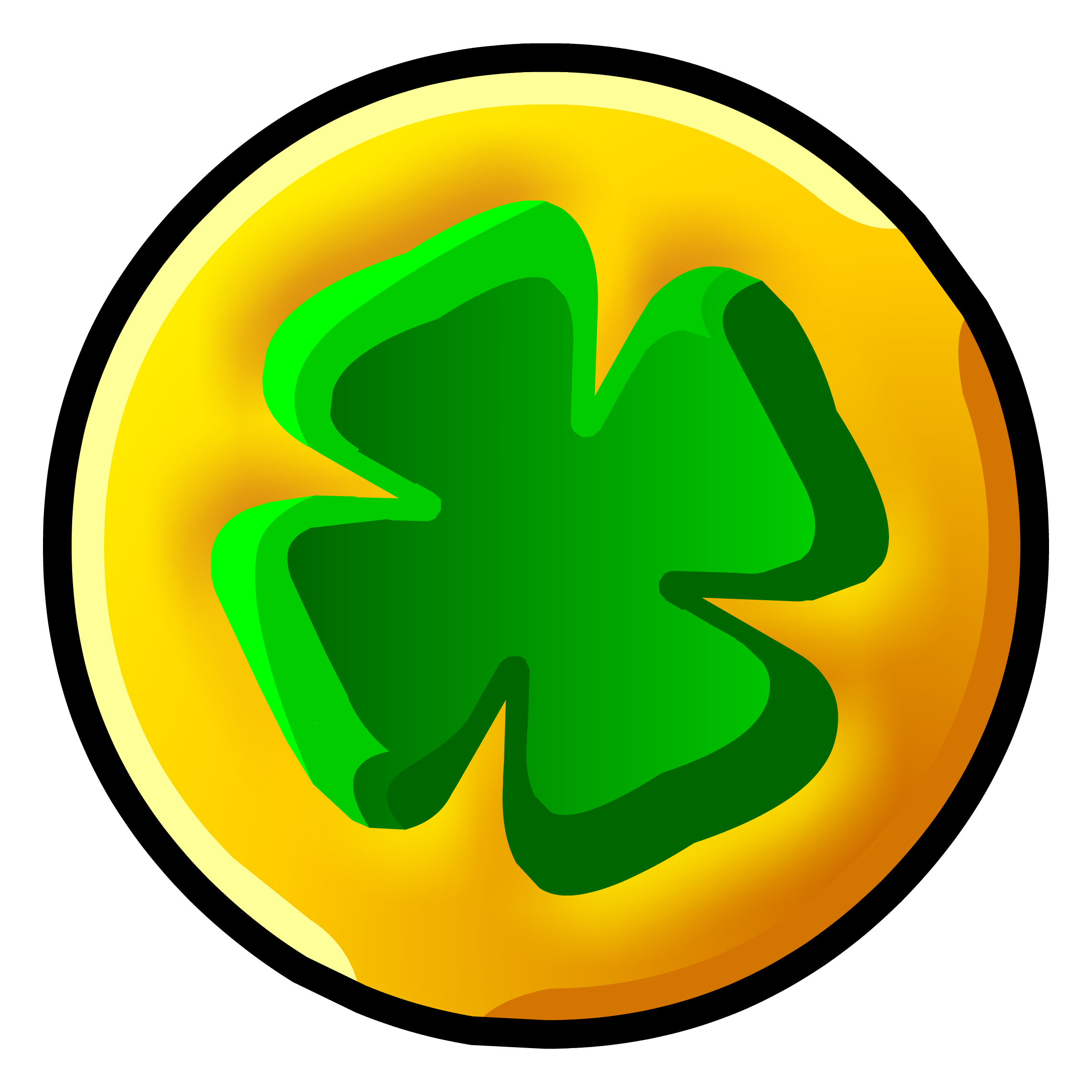 Lucky Coin Pin - Lucky Gold Coin Png Clipart (2286x2287), Png Download