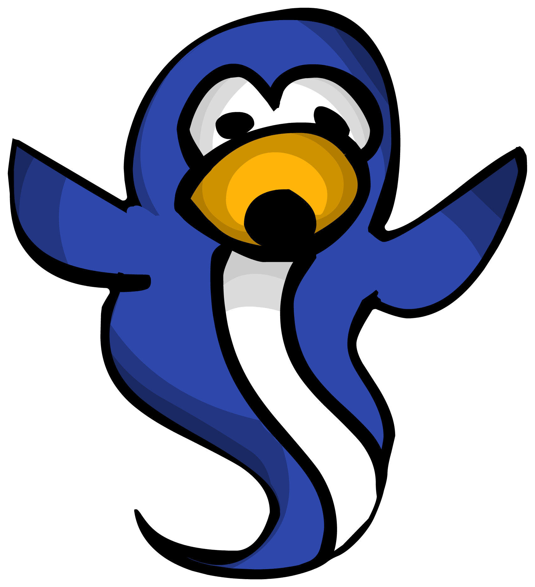 Ghost Pin - Cartoon Clipart (1706x1872), Png Download