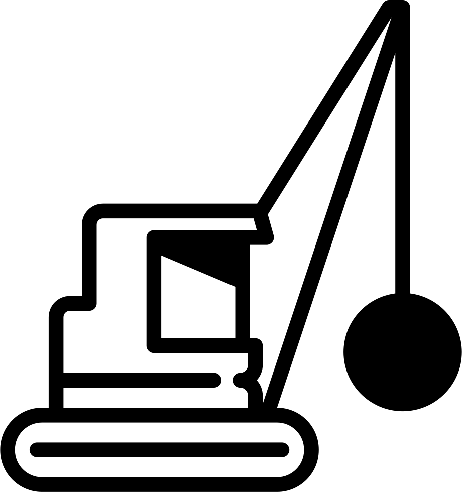 Demolition Crane Comments - Icono Demolicion Clipart (920x980), Png Download