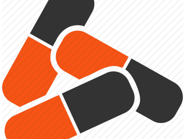 Medicine Tablet Black And White Vector Clipart (640x480), Png Download