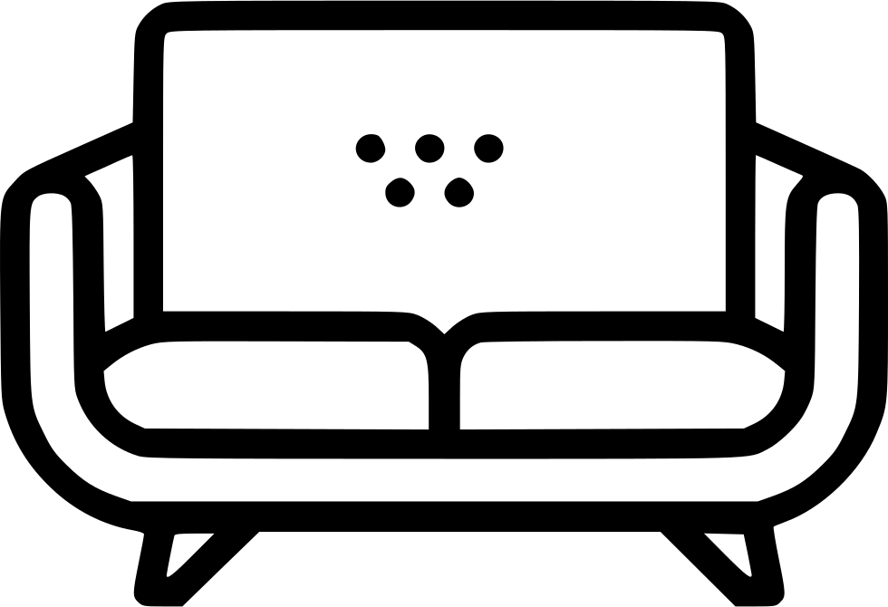 Couch Clipart Svg - Icon - Png Download (980x670), Png Download