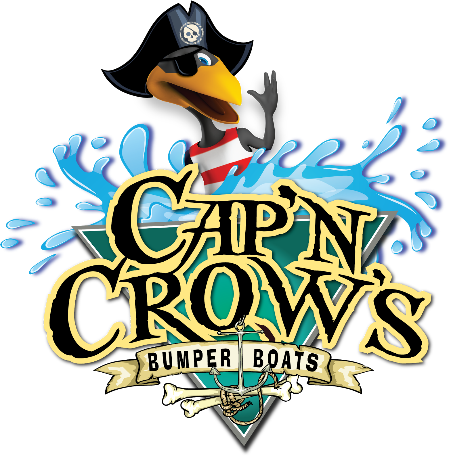 Cap'n Crow's Bumper Boats Will Make A Splash At Indiana - Cartoon Clipart (1590x1600), Png Download