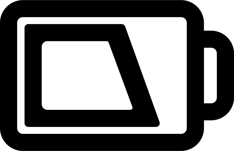 Battery Outline With Charge Comments - Electric Battery Clipart (980x636), Png Download