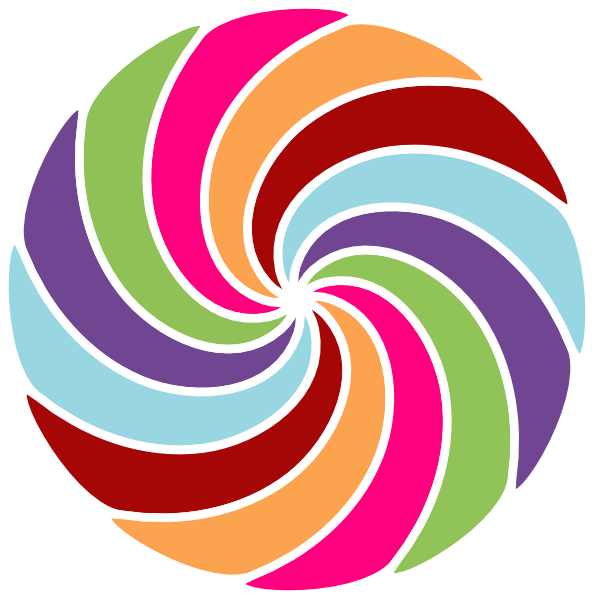 Pinwheel Multi Colored Svg Clip Arts 594 X 599 Px - Png Download (594x599), Png Download