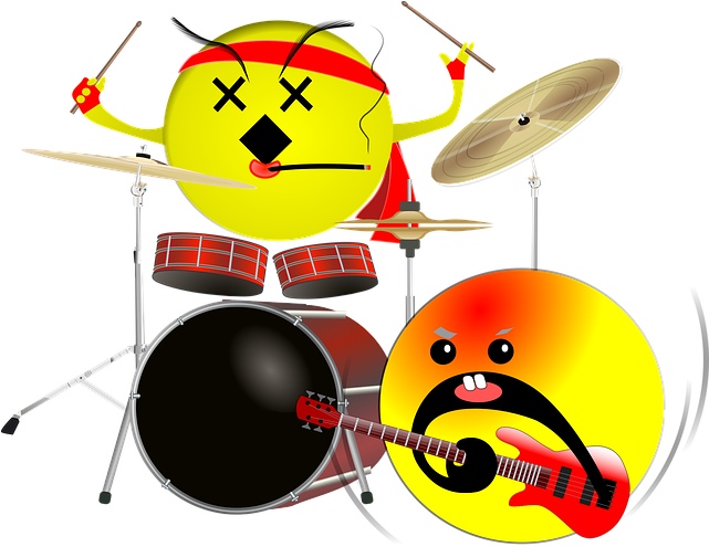 Il Groove Dei Blue Train Inaugurano Il Festival I - Smiley Drummer Clipart (640x521), Png Download