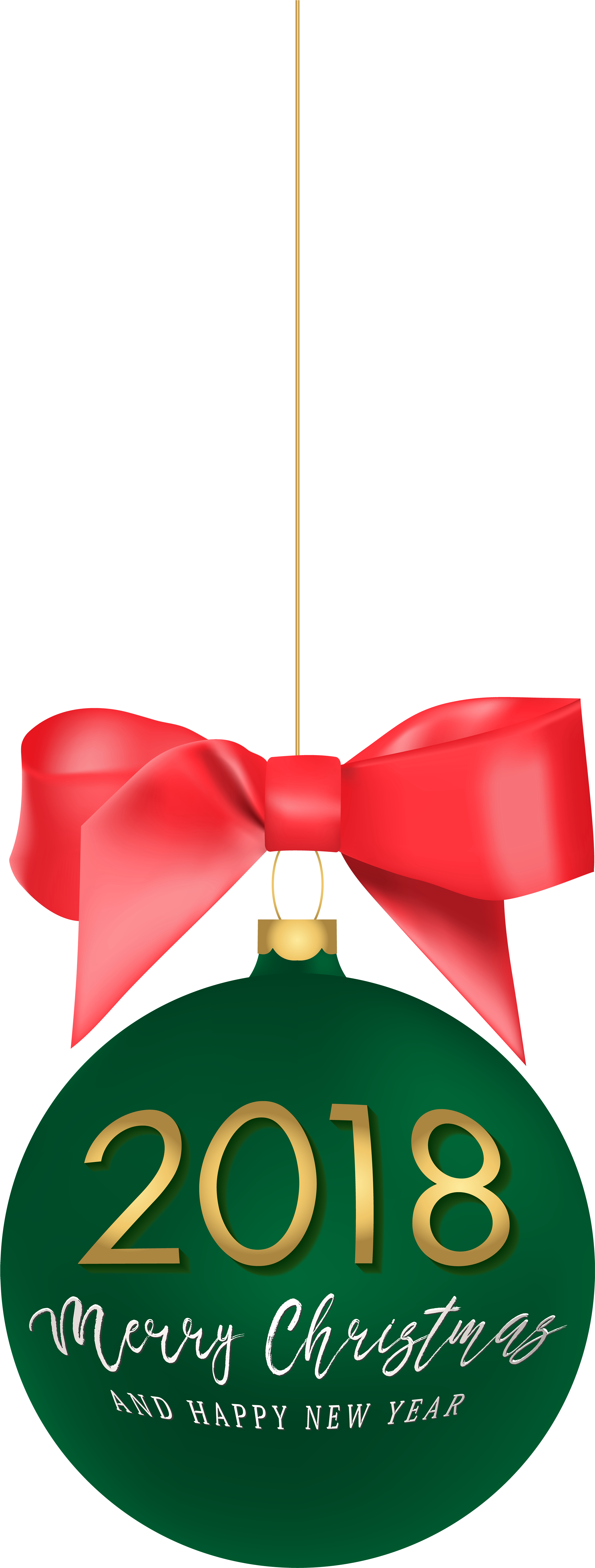 Merry Christmas 2018 Free Clipart - Png Download (3111x8000), Png Download