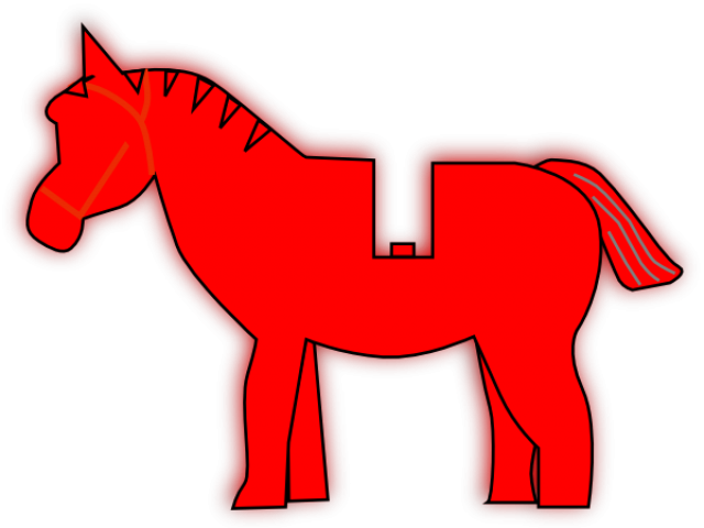 Horse Clipart Red - Horse Red Art - Png Download (640x480), Png Download
