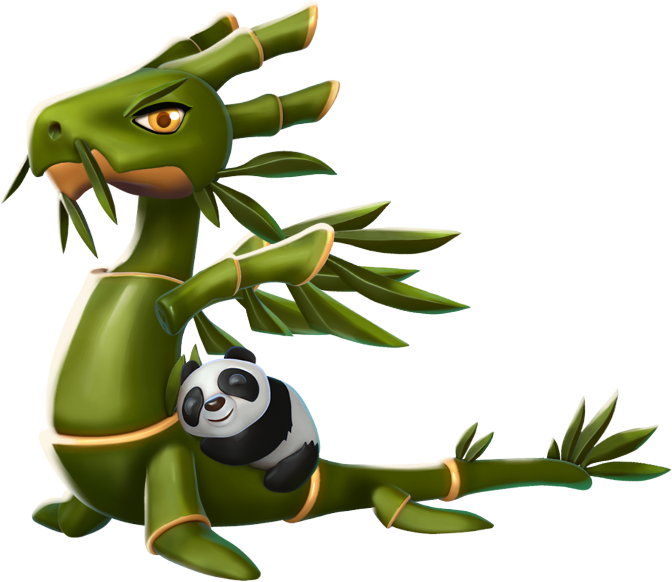 Bamboo Dragon - Video Game Clipart (1331x1152), Png Download