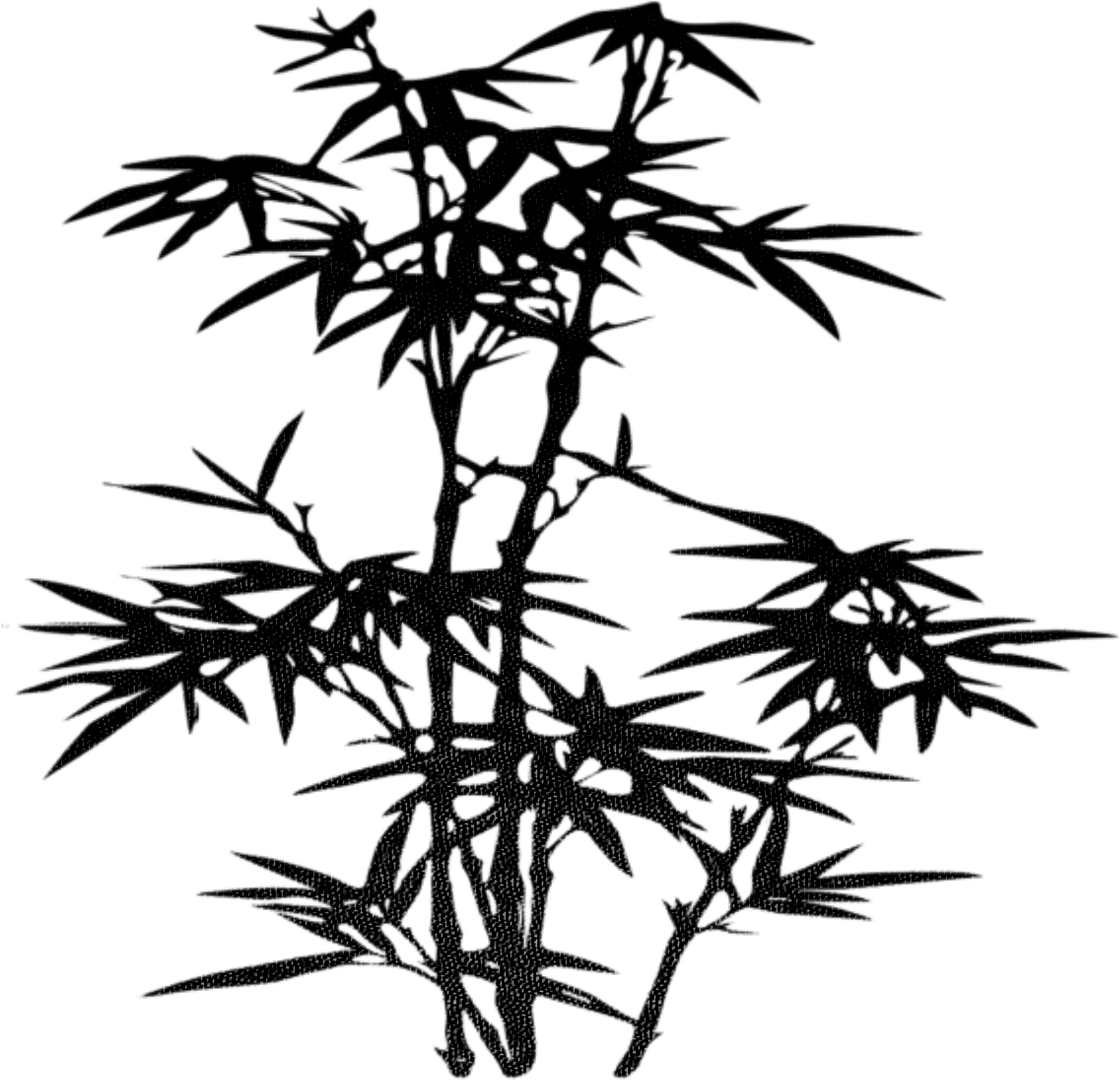 Drawing Tree Clip Art Zen Antiquity Transprent - Bamboo Silhouette Vector Png Transparent Png (1875x1875), Png Download