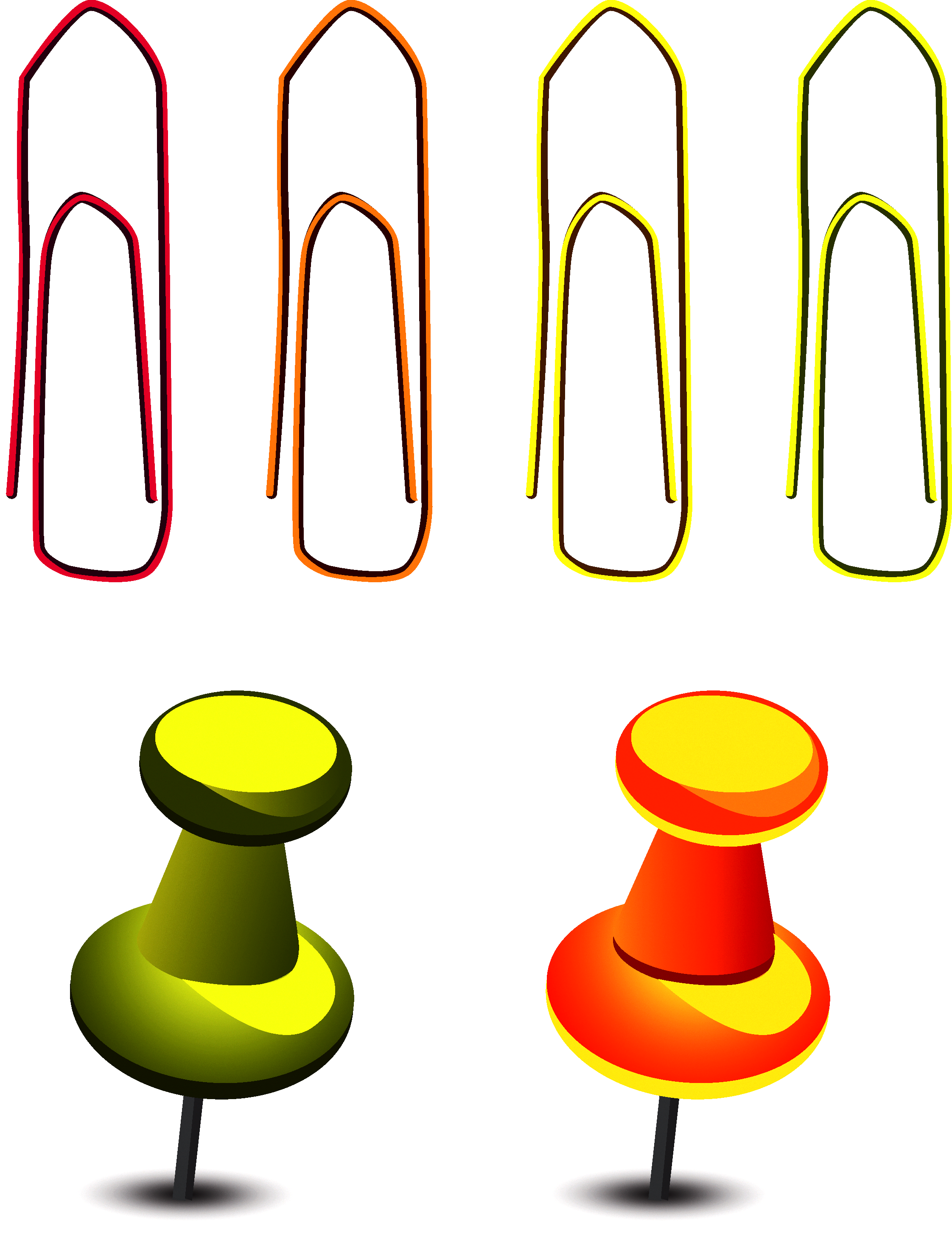 Pushpin Vector Yellow Clipart (2244x2922), Png Download