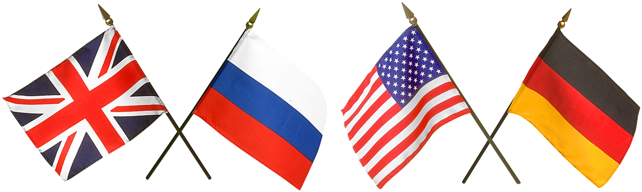 Flags, Russia, American Flag - Germany And Usa Flag Clipart (945x340), Png Download