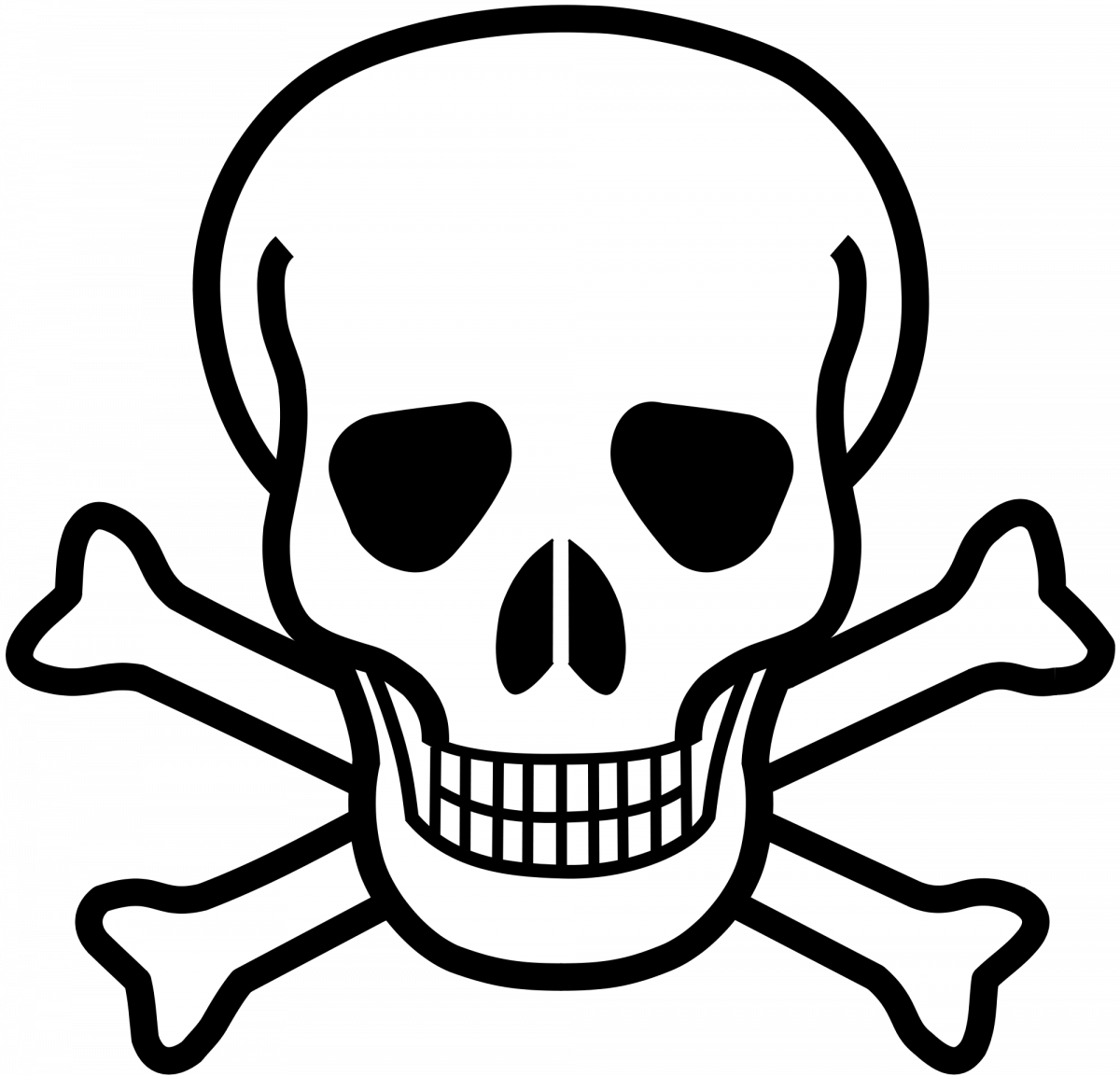 Toxic Clipart Hazardous Waste - Skull And Crossbones - Png Download (1200x1153), Png Download