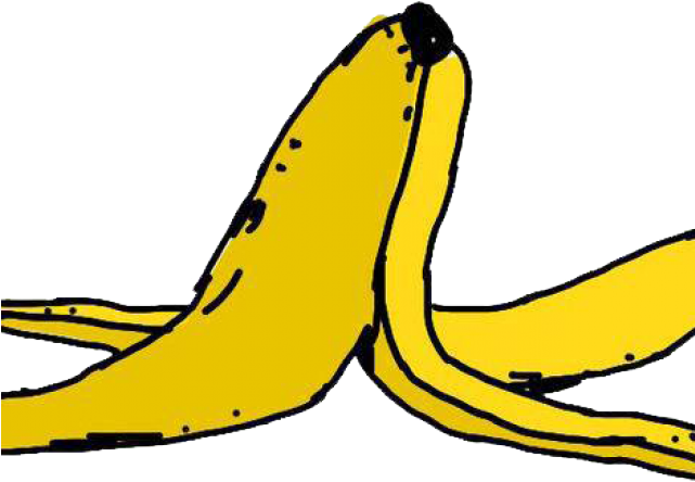 Banana Clipart Waste - Clip Art Banana Peel - Png Download (640x480), Png Download