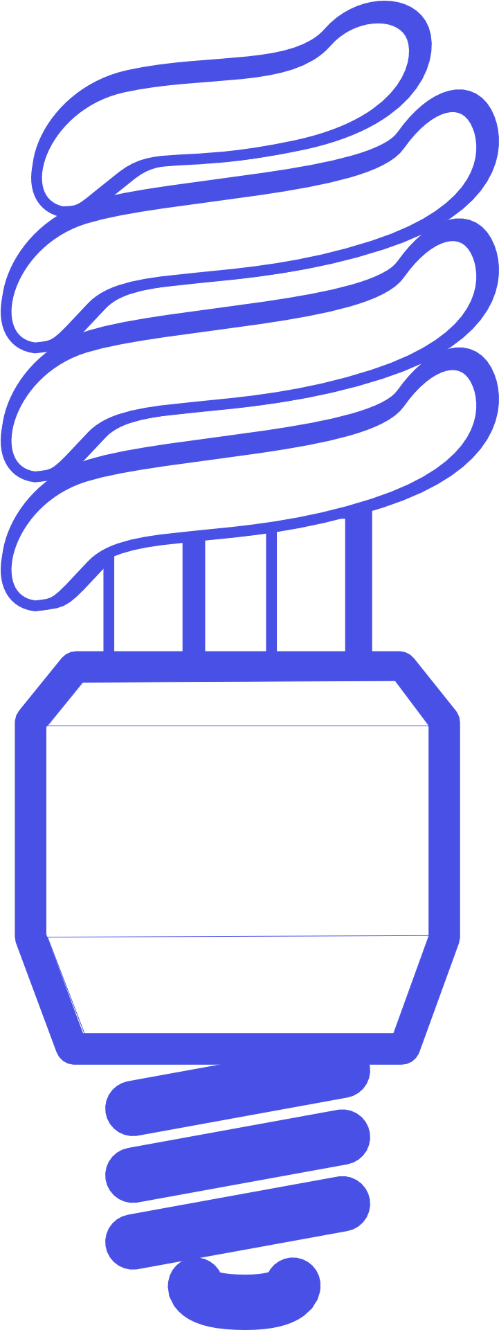 Electricity Clipart Conservation Electricity - Energy Saving Lamp - Png Download (960x1920), Png Download