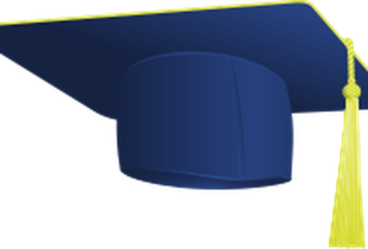 Blue Graduation Hat Png Clipart (1280x868), Png Download