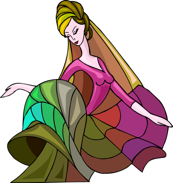 Dance Party Partner Dance Ball Drawing - Desenho Colorido De Grupo De Bailarina Dançando Clipart (709x750), Png Download