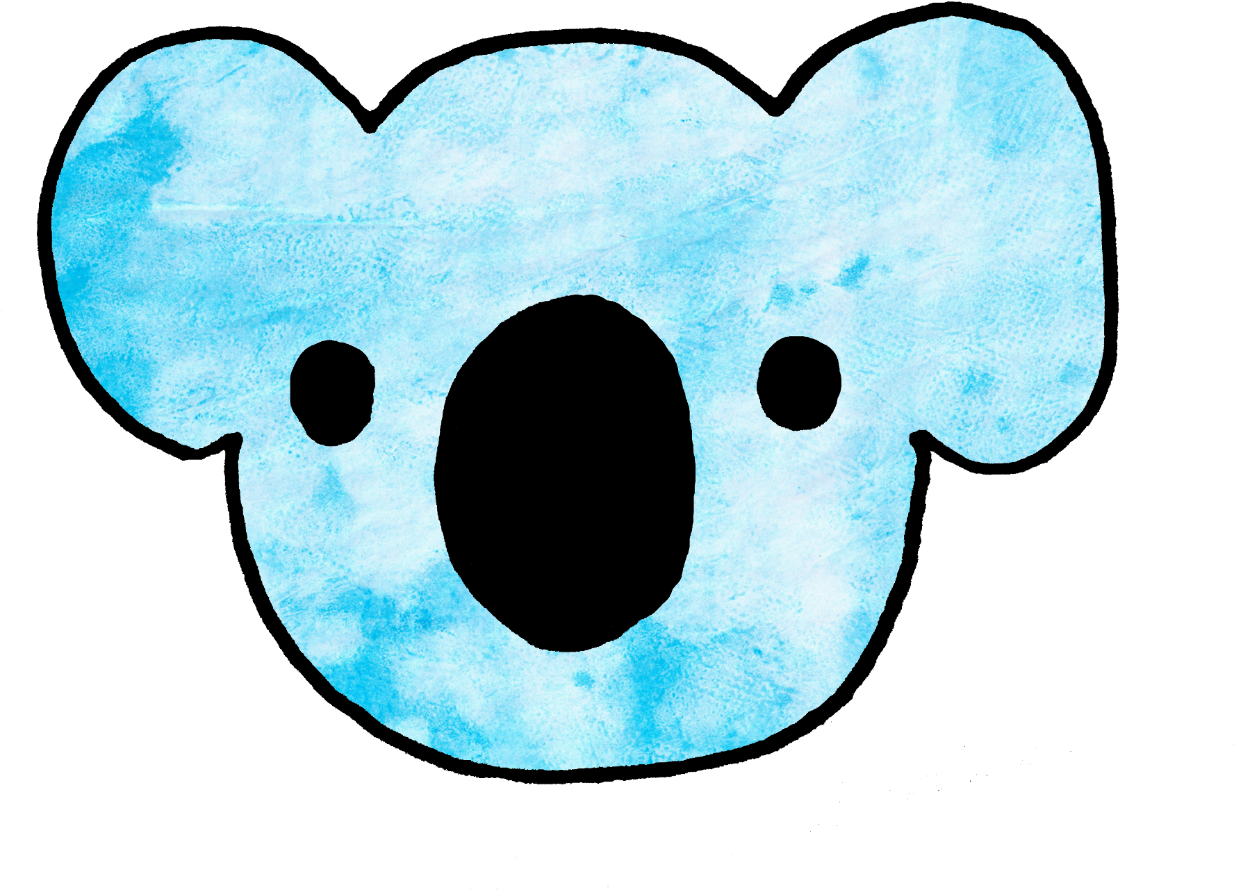 Blue Watercolor Koala Clipart (2340x2265), Png Download