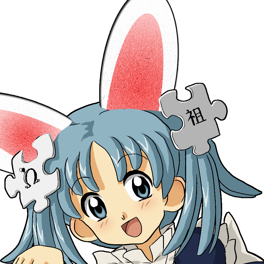 Wikipe-tan With Rabbit Ears - Википедия Тян Clipart (902x902), Png Download