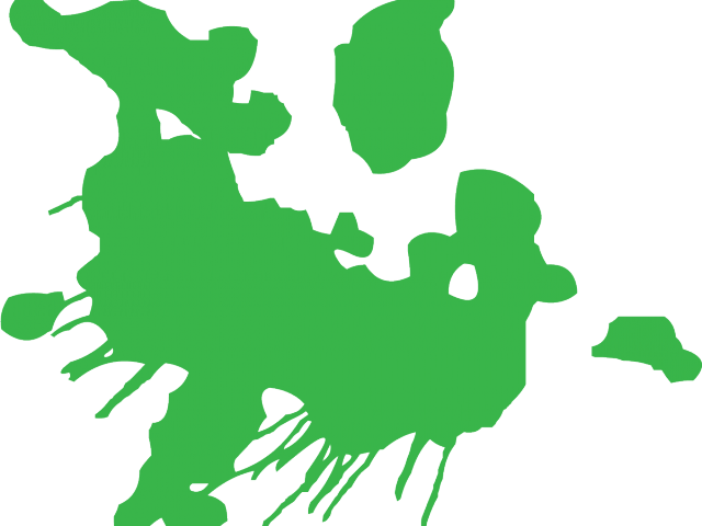 Graffiti Clipart Splatter - Green Paint Splatter Clip Art - Png Download (640x480), Png Download