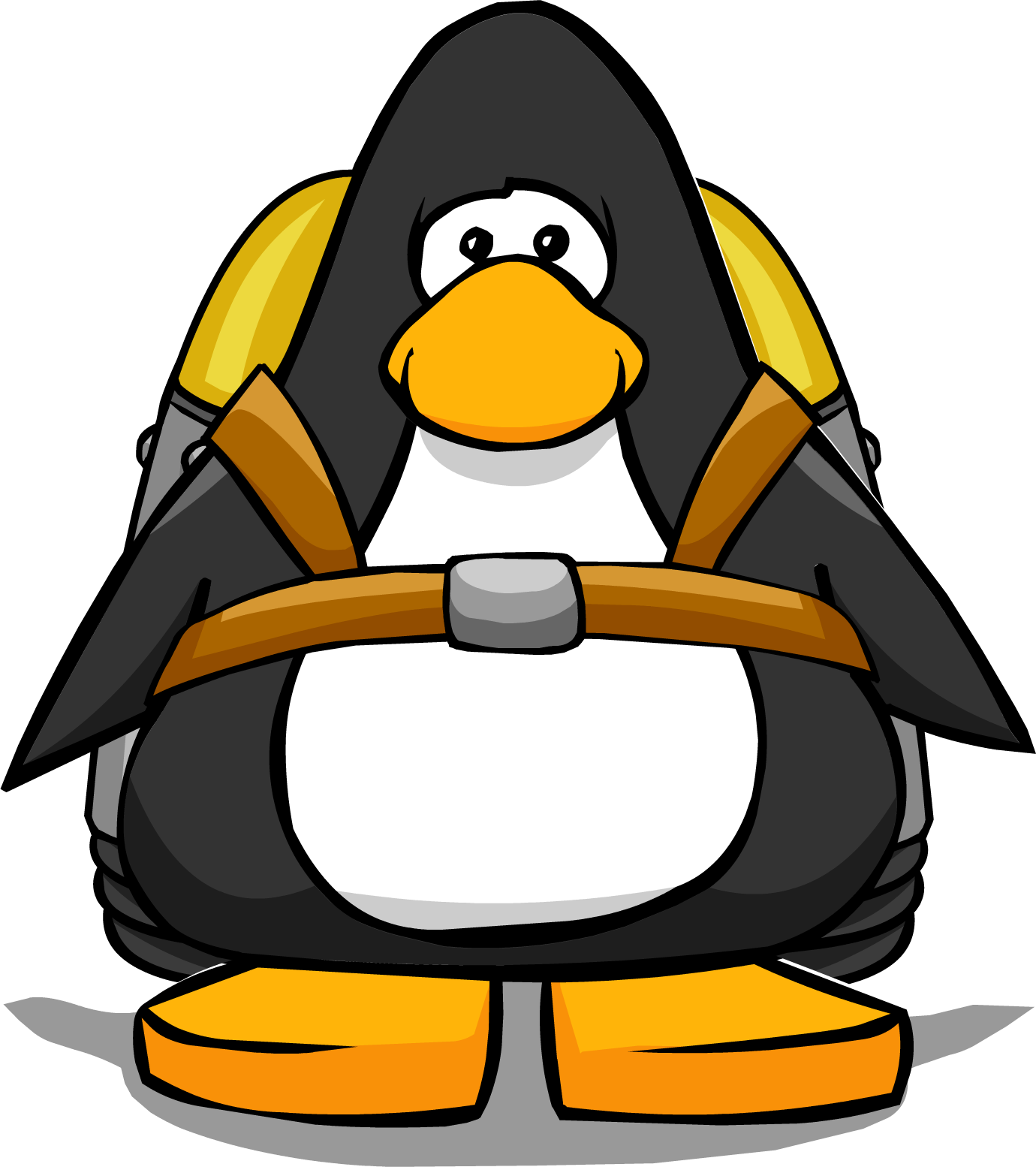 Jet Pack Item From A Player Card - Club Penguin Black Penguin Clipart (1380x1554), Png Download