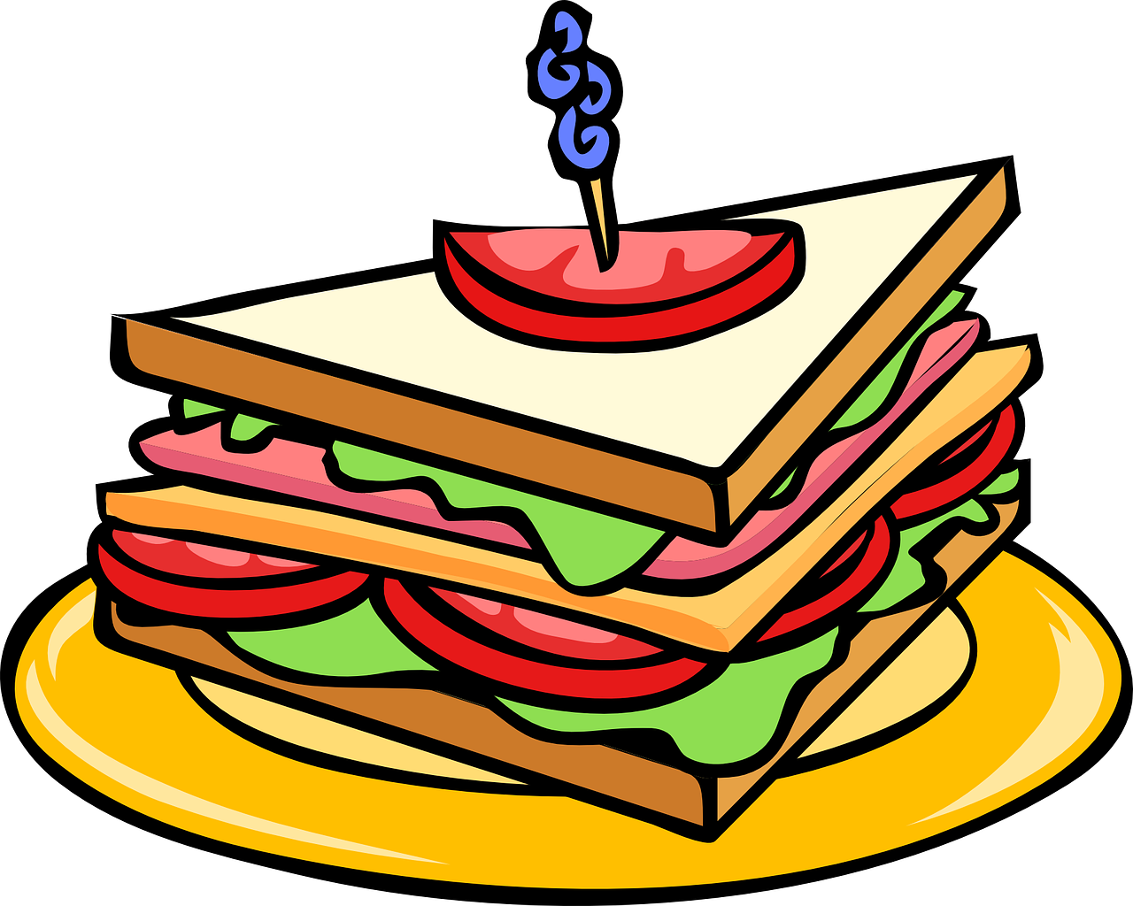 The Fifty-something Dagwood - Sandwiches Clipart - Png Download (1280x1024), Png Download