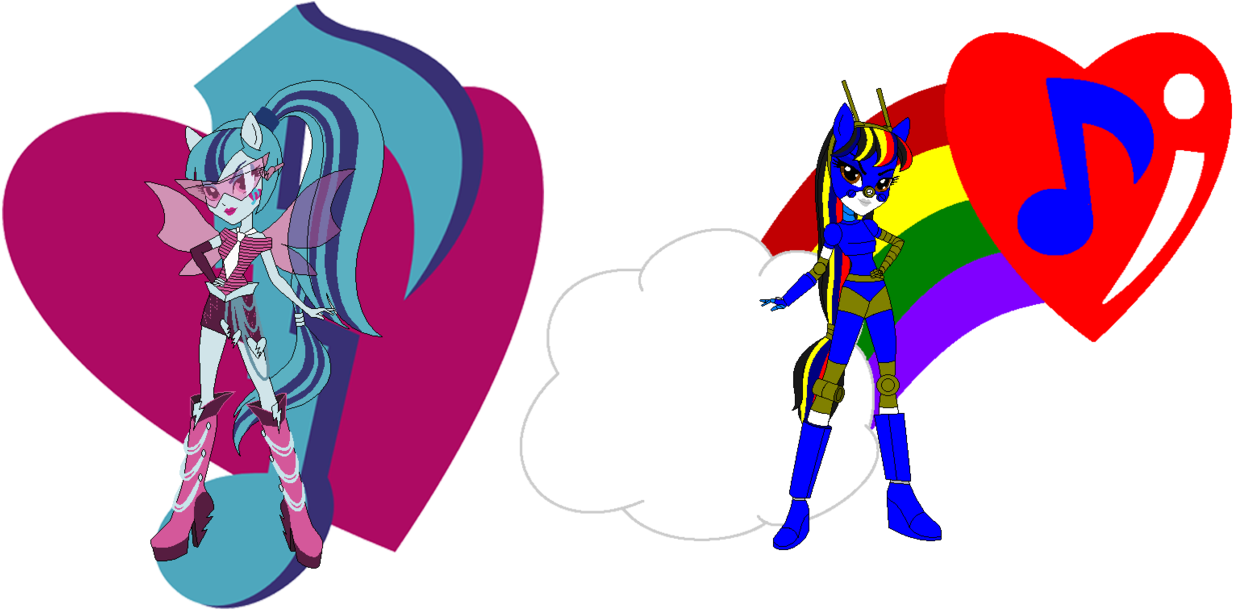 Mlp Eg Sonata Dusk And Melina In - Mlp Sonata Dusk Doll Clipart (1288x620), Png Download