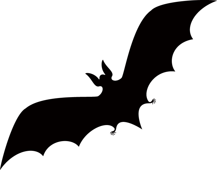 Halloween Bat Silhouette - Jack O Lantern Silhouette Clipart (692x541), Png Download