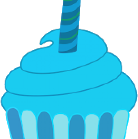 Birthday Candles Clipart Cupcake Candle - Blue Birthday Cake Clip Art - Png Download (640x480), Png Download