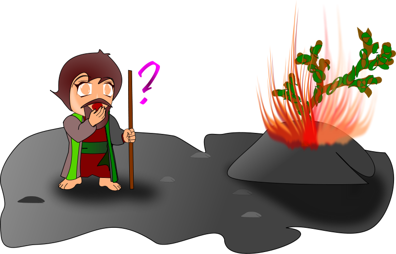 Moses And The Burning Bush Clipart - Png Download (800x514), Png Download