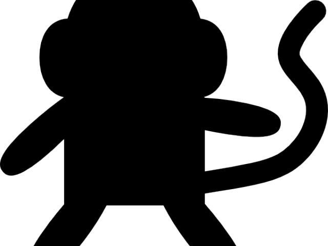 Monkey Clipart Silhouette - Monkey - Png Download (640x480), Png Download