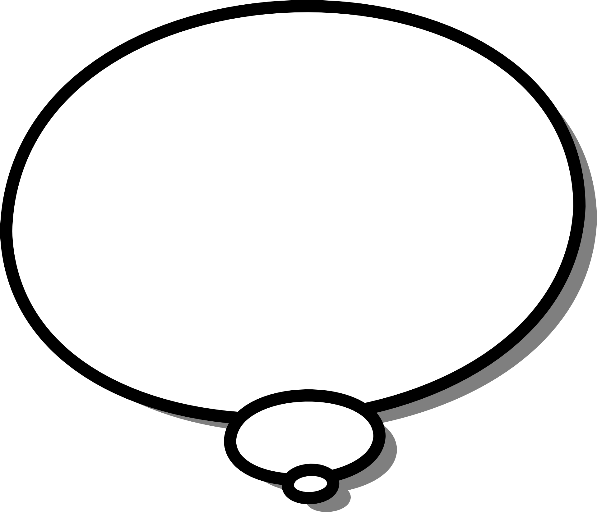 Round Thought - Speech Bubble Black Background Clipart (762x655), Png Download
