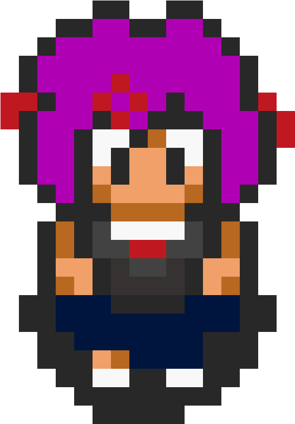 Edited Mediaan Alttp-style Sprite Of Natsuki, I Think - Zelda Minish Cap Pixel Art Clipart (576x936), Png Download