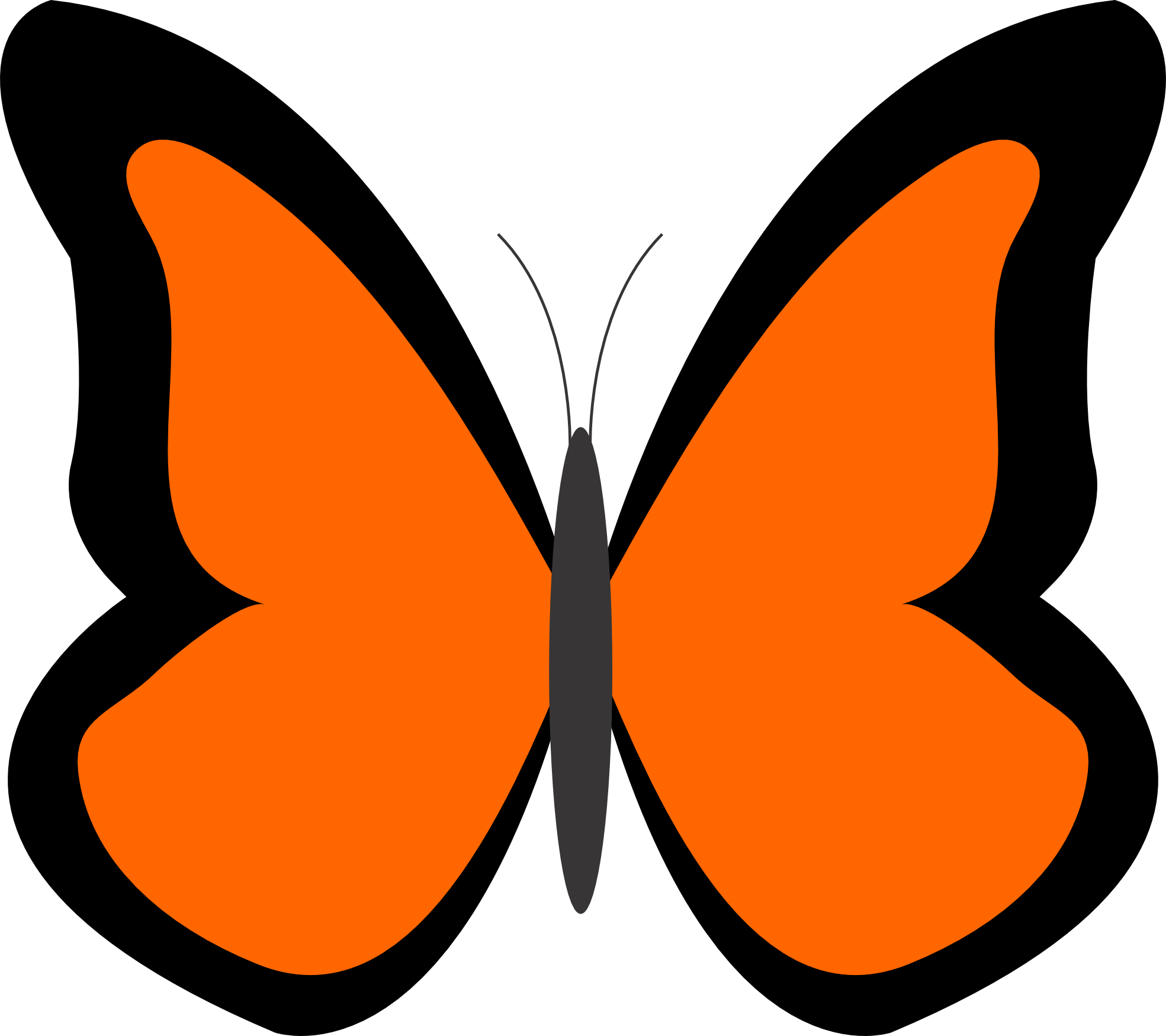 Bug Clipart Orange Butterfly Pencil And In Color Bug - Orange Color Clip Arts - Png Download (1969x1750), Png Download