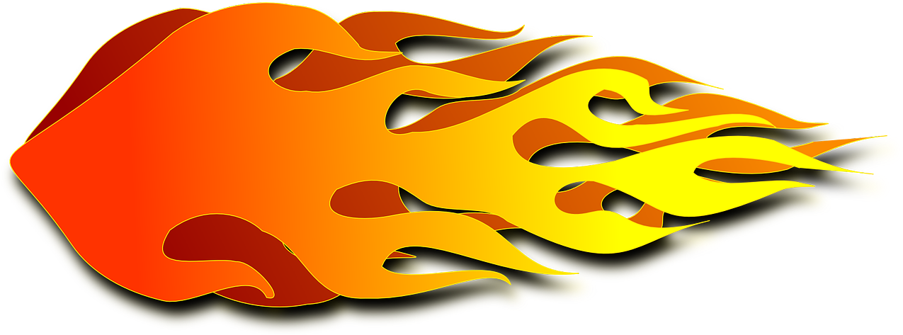 Race Car Clipart Flame - Rocket Flames Clipart - Png Download (960x480), Png Download