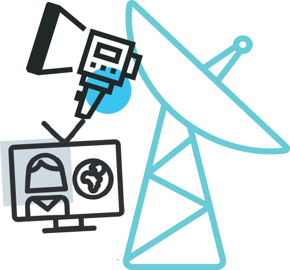 Satellite And Radio Media Tour Image - Media Tour Clipart (583x543), Png Download