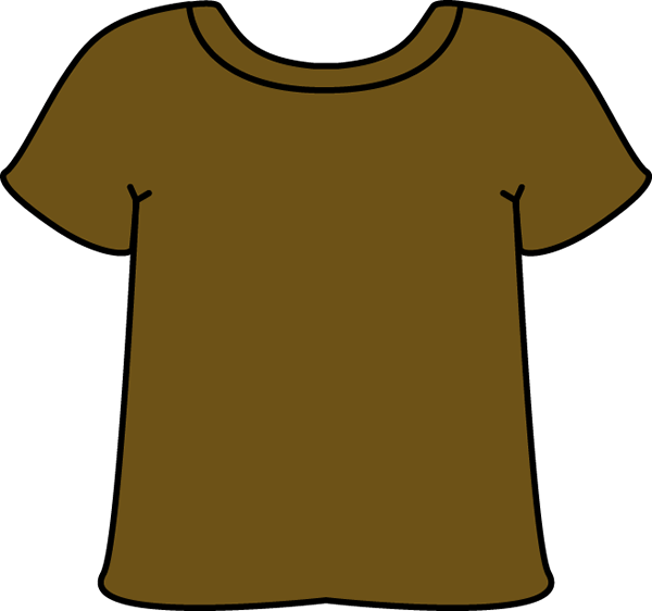 Brown Tshirt - Short Sleeve Shirt Clipart - Png Download (600x562), Png Download