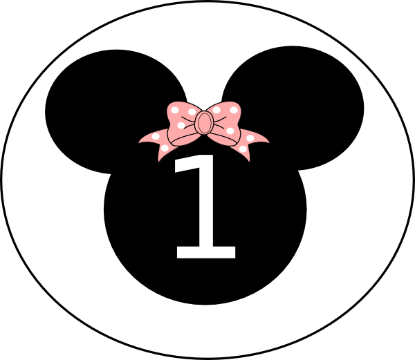 Birthday Clip Art At Clker Com Vector - Clipart Minnie First Birthday - Png Download (600x521), Png Download