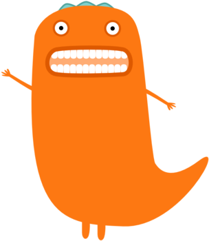 Big Image - Orange Monster Clip Art - Png Download (756x872), Png Download