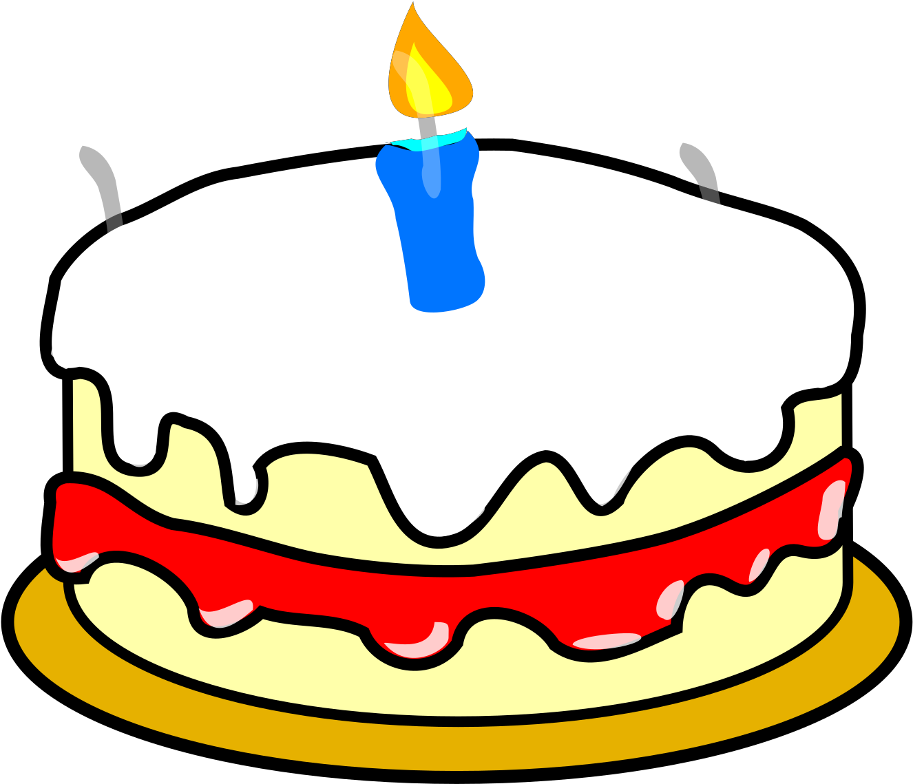 Microsoft Clip Art - First Birthday Cake Cartoon - Png Download (890x768), Png Download
