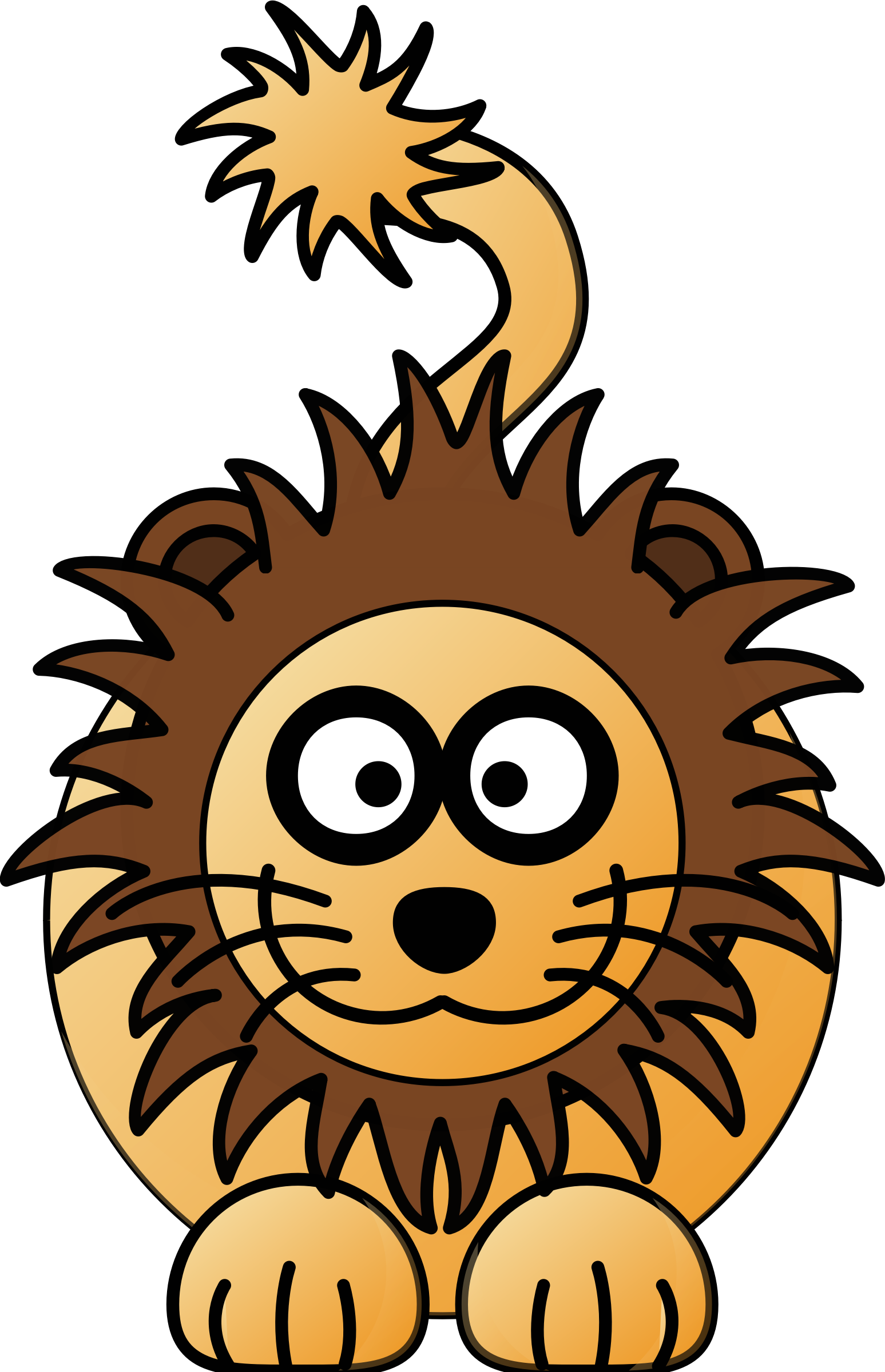Lion Cartoon Drawing - Cartoon Lion Clker Clipart (483x749), Png Download