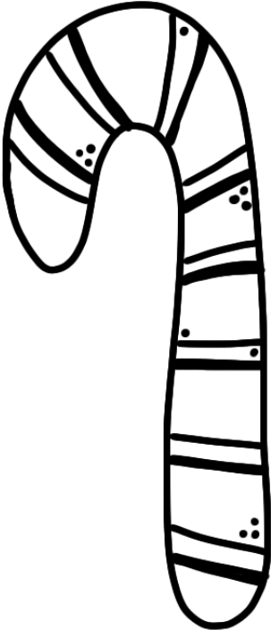 19 Canes Clip Art Black And White Download Black And - Candy Cane Clipart Black And White - Png Download (420x800), Png Download
