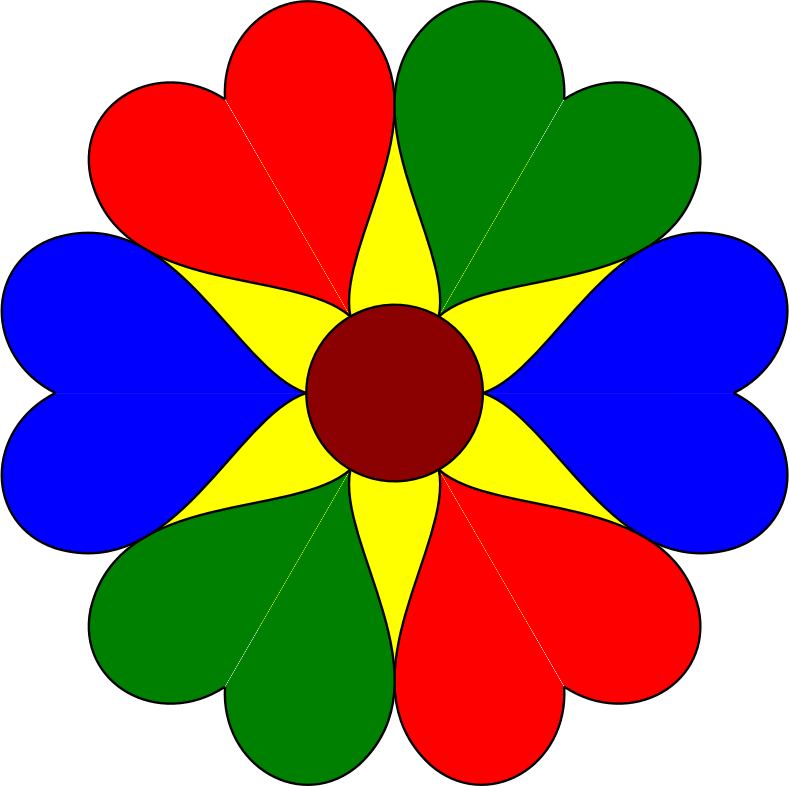 Microsoft Office Clipart Heart - Big Flower Clipart - Png Download (789x786), Png Download