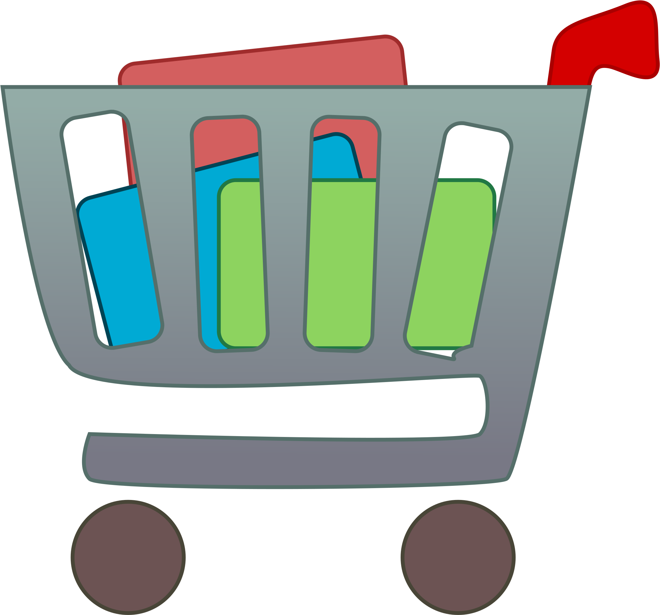 Free To Use Public Domain Shopping Clip Art - Items In A Shopping Cart - Png Download (800x800), Png Download