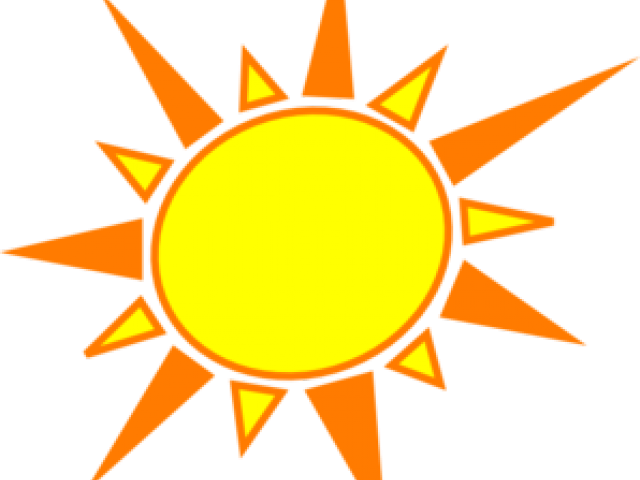 Yellow And Orange Sun Clipart (640x480), Png Download