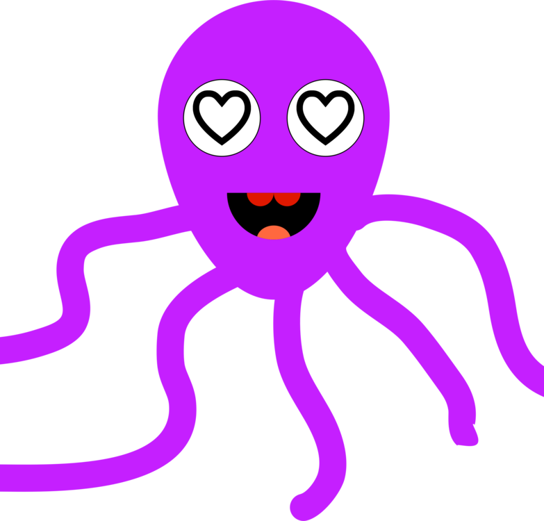 My First Octopus Animal Line Art Cartoon - Octopus Clipart (783x750), Png Download
