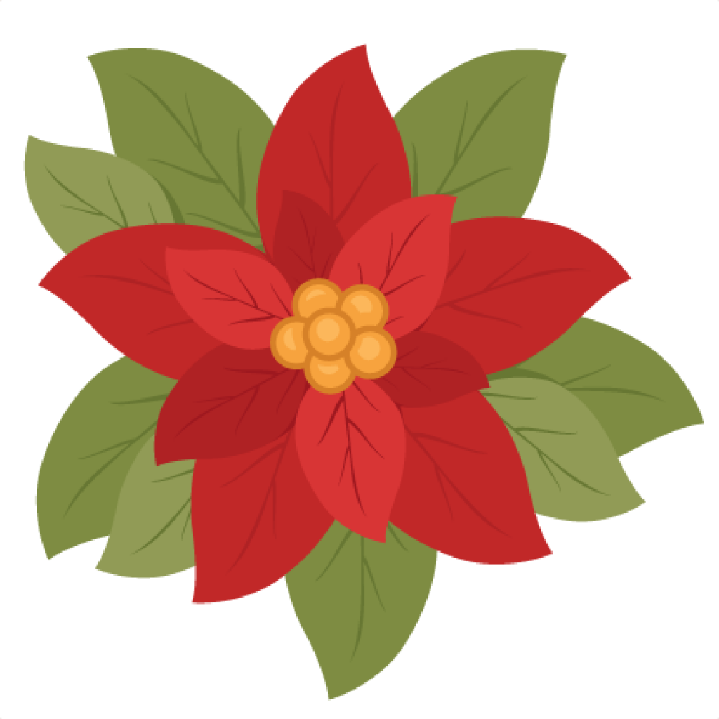 Free Clip Art Poinsettia 15 Poinsettia Clipart Svg - Poinsettia Clipart - Png Download (1024x1024), Png Download
