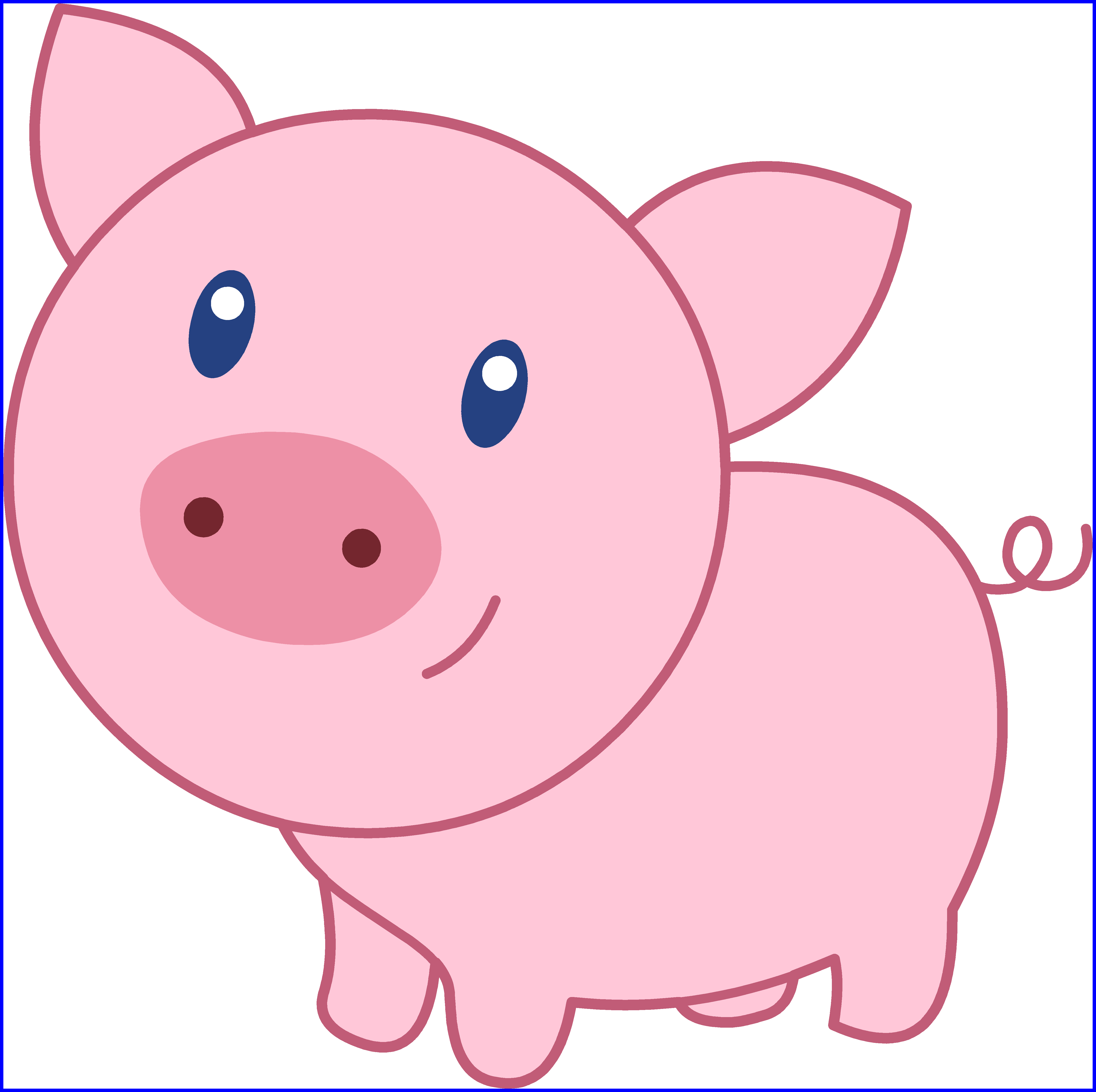 Pig Clip Art Jpg Library Download - Pig Clipart - Png Download (4945x4925), Png Download
