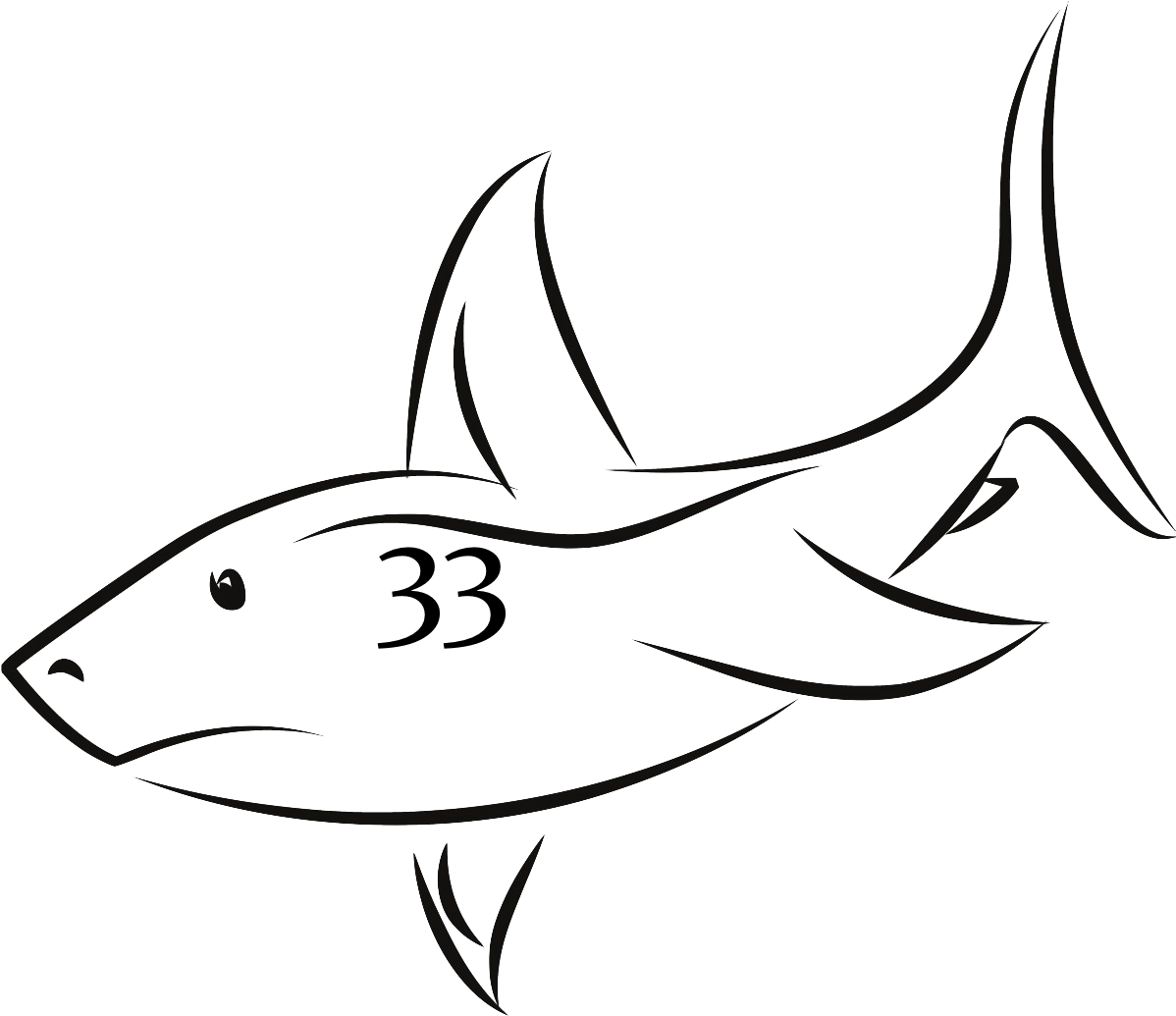 Similiar Shark Fin Drawing Cool Design Keywords Clip - Cool Drawing A Shark - Png Download (1197x1083), Png Download